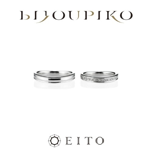 結婚指輪　EITO Pt950 ペア　ビジュピコ
