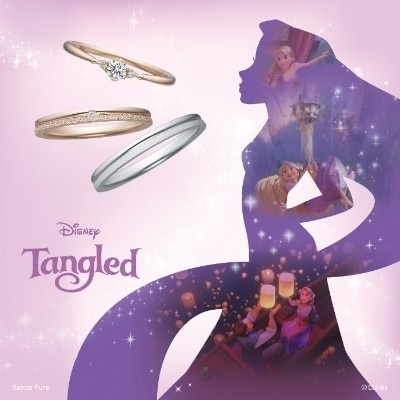 Disney Tangled :One Wish　ピンクゴールドがかわいい結婚指輪