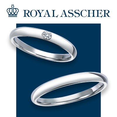 シンプルストレート ダイヤ1石タイプ Wrb036 Wra026 結婚指輪 Id9406 Royal Asscher ロイヤル アッシャー マイナビウエディング