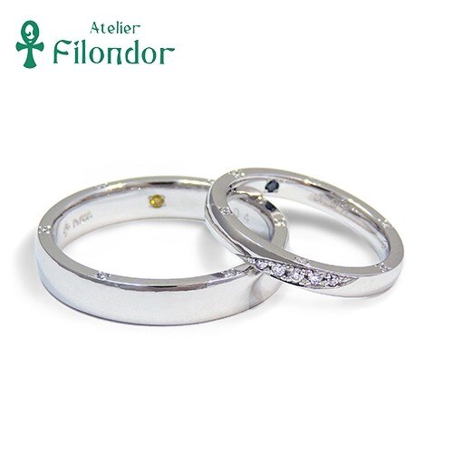 フィロンドール フルオーダー 側面ダイヤ結婚指輪