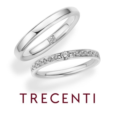 Felice フェリーチェ 幸せ を意味する フェリーチェ きらめく幸せの輝きが続くデザイン 双子ダイヤモンド 結婚指輪 Id Trecenti トレセンテ マイナビウエディング