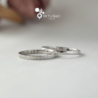 【手作り結婚指輪】細身の結婚指輪-1.7㎜幅