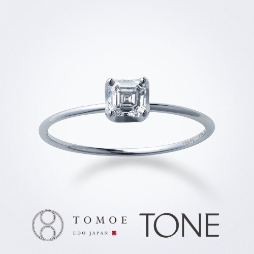 【TONE】スクエアエメラルドカットダイヤモンド