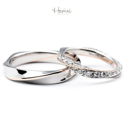 【結婚指輪】赤い糸を表現したエタニティの結婚指輪①