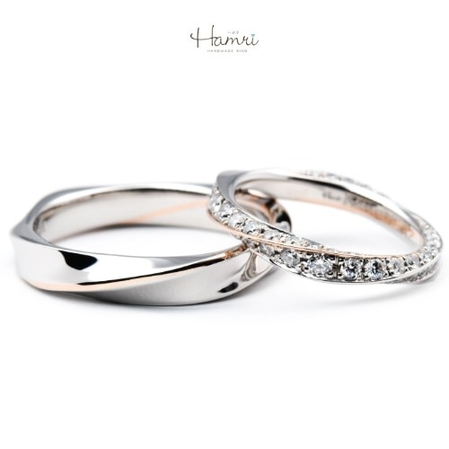 【結婚指輪】赤い糸を表現したエタニティの結婚指輪①