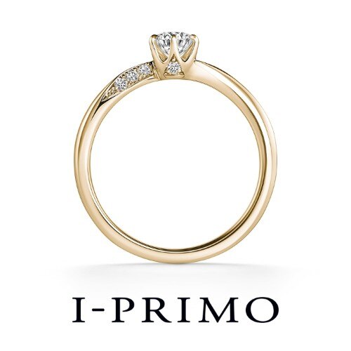 フラネリーYG】柔らかな曲線とメレダイヤモンド美しいリング（婚約指輪 ...