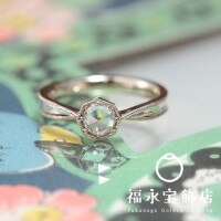 ローズカットが可愛いシンプルな婚約指輪（婚約指輪） ID23171 | 福永 