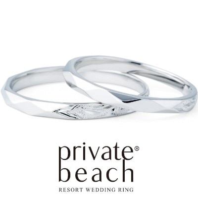 プライベートビーチ　リノ　プラチナ    結婚指輪　ハワイアンジュエリー