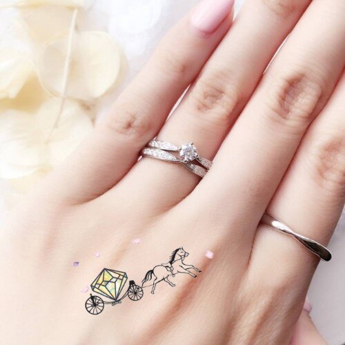 ”Sirius” 4 claws collet Diamond side line Ring Set②