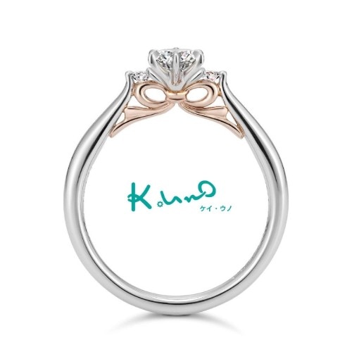 【K.uno（ケイ・ウノ）：Ribbon】プロポーズリングにぴったりのリボンをモチーフにしたかわいい婚約指輪