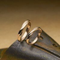 【手作り結婚指輪３２】ワックスコース（クロス）