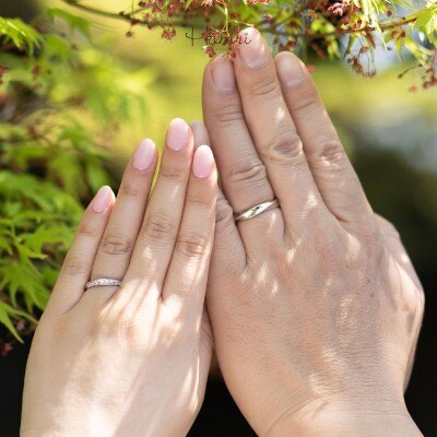 【結婚指輪】赤い糸を表現したエタニティの結婚指輪④