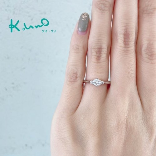 【K.uno（ケイ・ウノ）：Ribbon】プロポーズリングにぴったりのリボンをモチーフにしたかわいい婚約指輪
