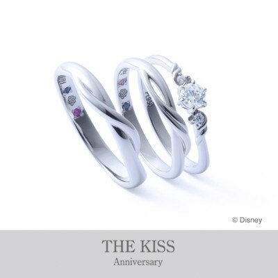 The Kiss ディズニープリンセス アリエル プラチナ マリッジ リング 結婚指輪 Id9368 The Kiss Anniversary マイナビウエディング
