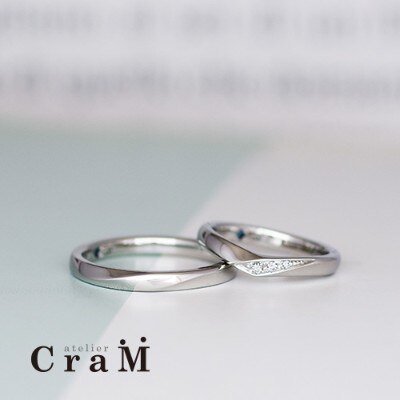 好みの形でお揃いデザイン 互いを尊重するひねりのマリッジリング 手作り オーダーメイド 結婚指輪 Id アトリエクラム マイナビウエディング