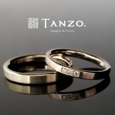 平打ちストレートのクールなゴールドの結婚指輪 結婚指輪 Id Tanzo マイナビウエディング