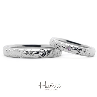 【結婚指輪】ハワイアン彫りの結婚指輪①