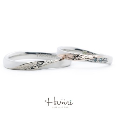 【結婚指輪】ハワイアン彫りの結婚指輪⑩