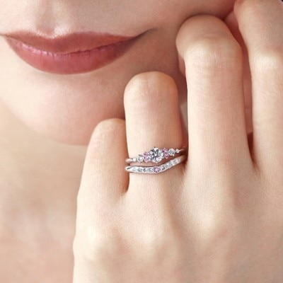 Annabelle アナベル／4石のピンクダイヤモンドが煌めくセットリング 