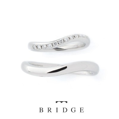 つむぎはブリッジ銀座の人気結婚指輪シンプルモダンで人気ダイヤモンドアレンジ可能