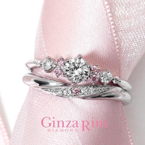 ピンク石 ダイヤモンド 指輪 リング
