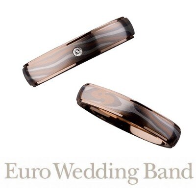 Eduard G Fidel E 14 40 1091 14 40 珍しいピンクゴールドを使ったマーブルリング 結婚指輪 Id7477 Euro Wedding Band マイナビウエディング