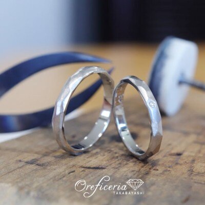 ふたりで作る手作り結婚指輪 削り出し多面体デザイン 結婚指輪 Id オレフィチェリーア髙林 マイナビウエディング