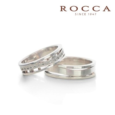 Rocca 透かしのデザインがおしゃれ つけ心地抜群の幅広マリッジリング 結婚指輪 Id14975 Rocca マイナビウエディング