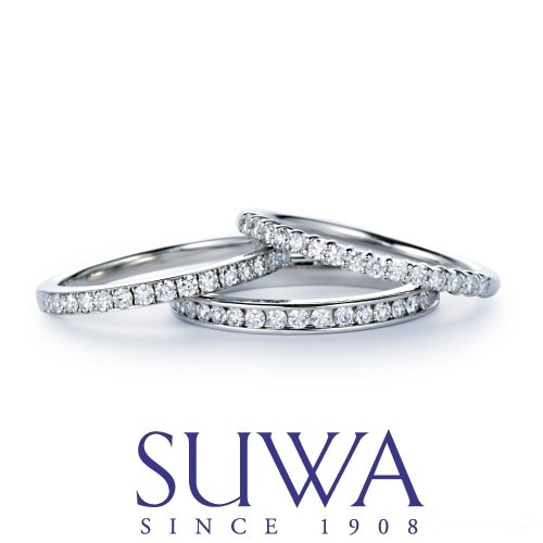 SUWA 】スワ K18 シングルカット ダイヤモンド エタニティリング（婚約 