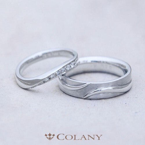 おしゃれなプラチナ結婚指輪