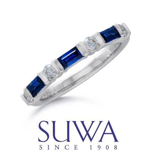 SUWA 】スワ K18 ルビー ダイヤモンド エタニティリング（婚約指輪 