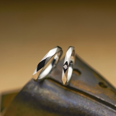 【手作り結婚指輪３３】ワックスコース（多面体）