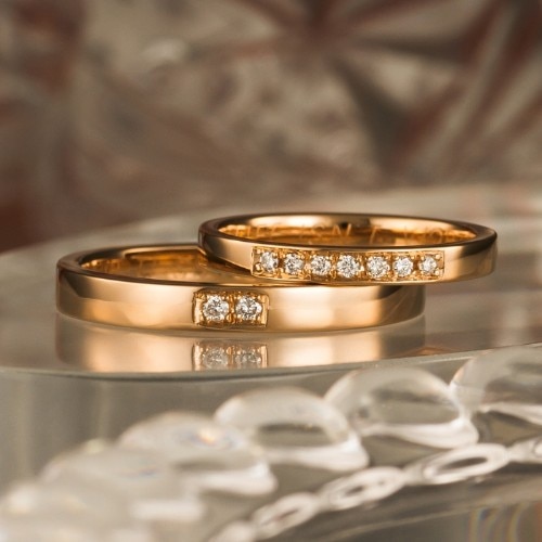 ダイヤモンド7石の手作り結婚指輪（結婚指輪） ID20399 | 結婚指輪