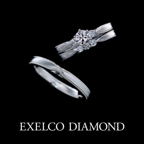 エクセルコダイヤモンド　結婚指輪　ペアセット