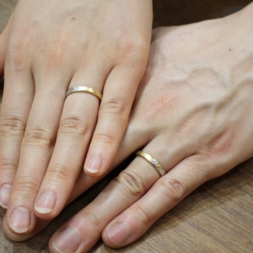 ゴールド&プラチナコンビリング製作体験（細身タイプ）（結婚指輪