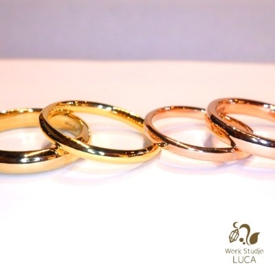 鎌倉で手作り結婚指輪 瑠花のセルフメイド ゴールド 2 結婚指輪 Id2 ワークスタジオ瑠花 マイナビウエディング