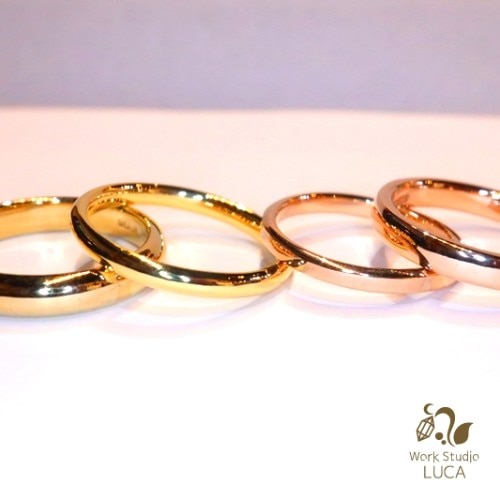 鎌倉で手作り結婚指輪 瑠花のセルフメイド ゴールド 結婚指輪 Id ワークスタジオ瑠花 マイナビウエディング