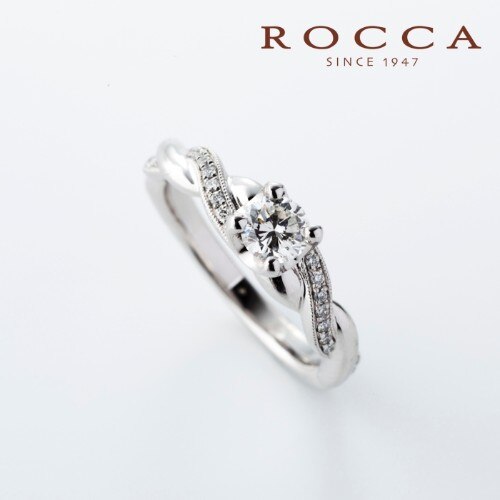 Rocca 編んだようなデザインがおしゃれ ボリュームエンゲージリング 婚約指輪 Id Rocca マイナビウエディング