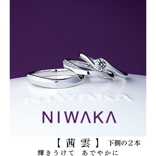 婚約指輪：名前／暁（あかつき）AKATSUKI～NIWAKA岐阜･北愛知の俄正規取扱店／１級ジュエリーコーディネーターの指輪店.ビジュトリーヨシダの俄ダイアモンド×プラチナのプロポーズエンゲージリング