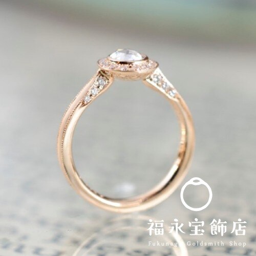 ローズカットダイヤモンドの婚約指輪 Halo ring（婚約指輪） ID20754