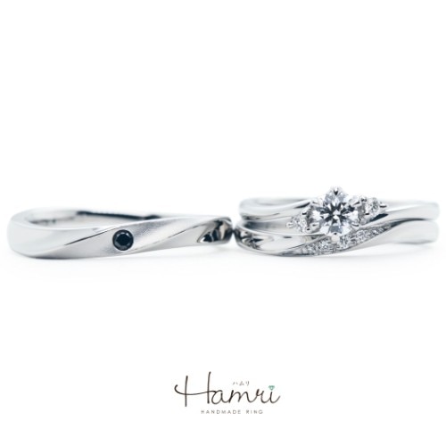 【重ね付け】婚約指輪のメレダイヤが美しいセットリング④