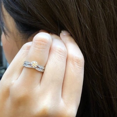 AntwerpBrilliantで人気の婚約指輪と結婚指輪のセットリングSirius