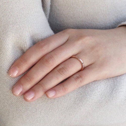 【18MA-011】色違いゴールドのシンプルな結婚指輪
