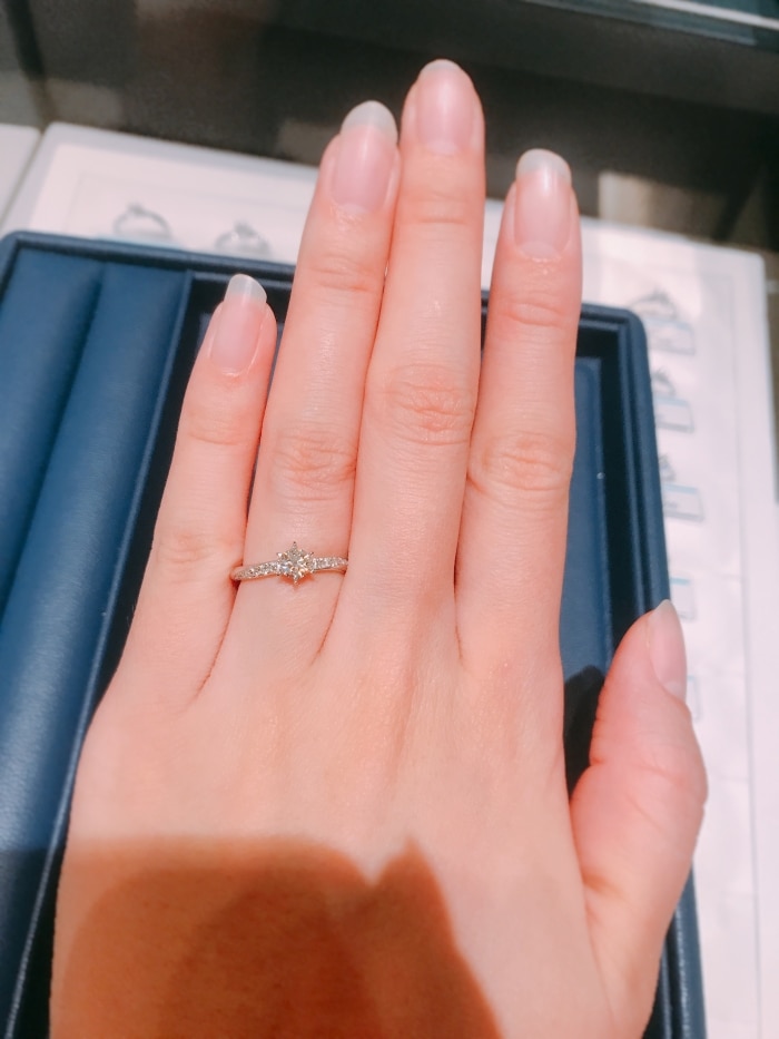 通常在庫品 Pt950 ダイヤモンドシライシ スターリー 結婚指輪 マリッジ